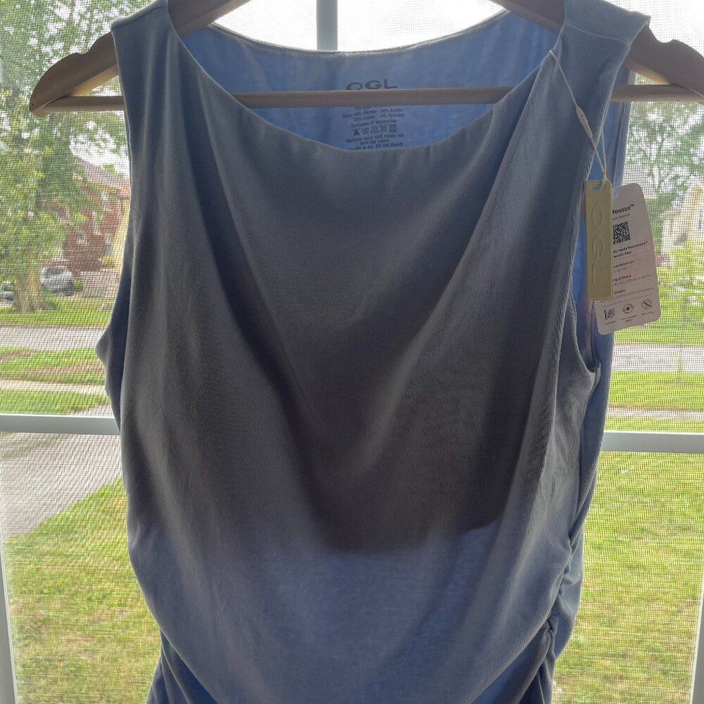 NWT Eco-Mousse® Ruched Sides Boatneck Brami Top